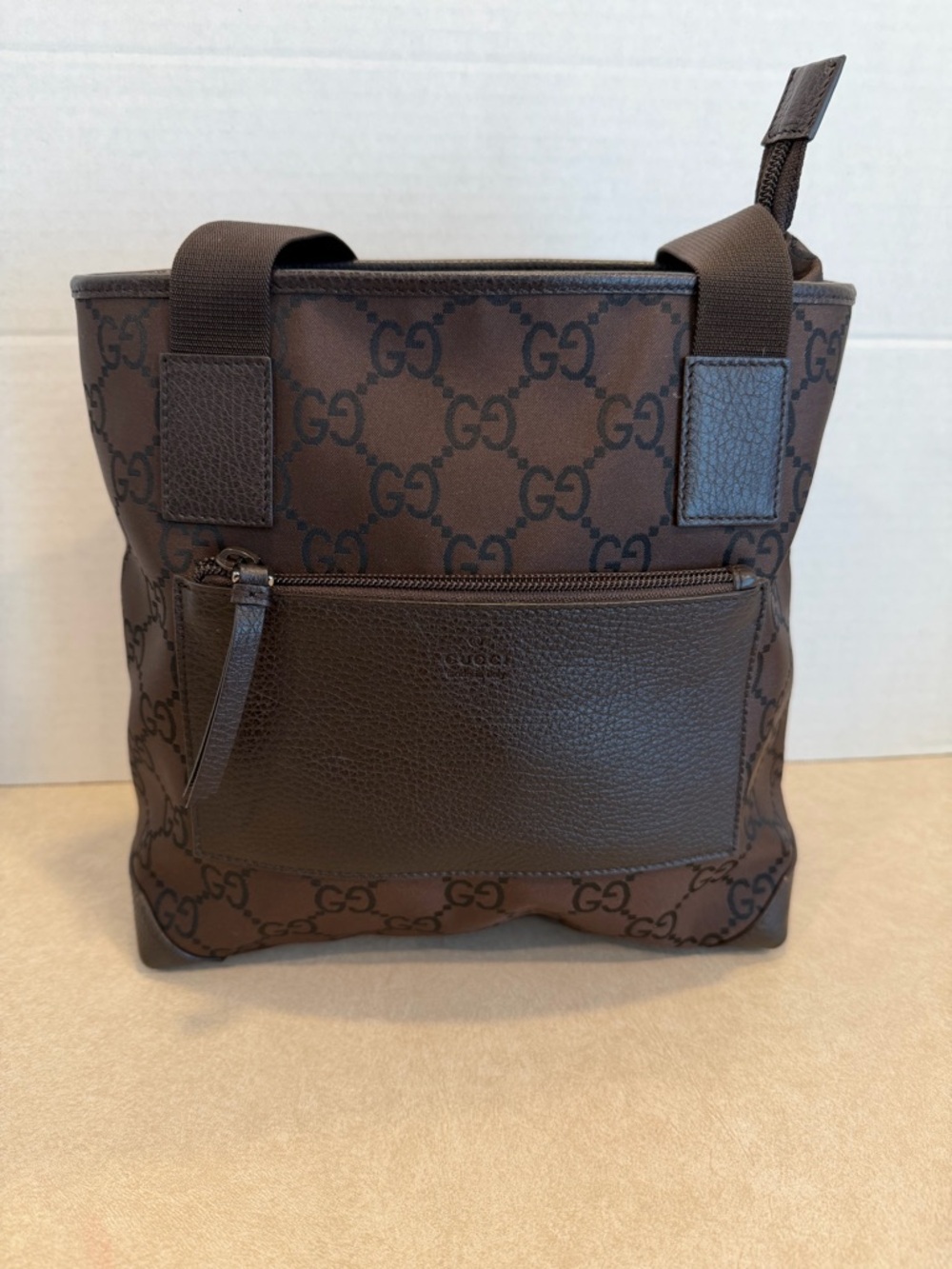 GUCCI GG Canvas Tote Bag Black 019 0402 3754 Auth th5554